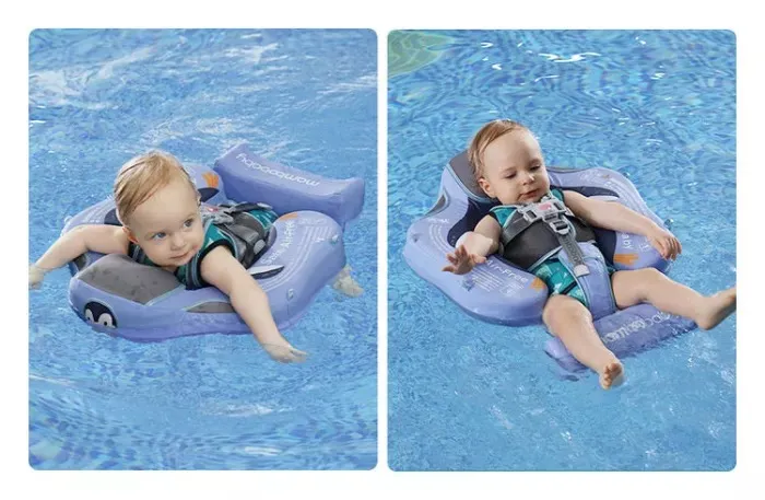 Baby Airless Float Ring With UPF50+ Canopy (2024 Deluxe Edition Swim-Trainer)