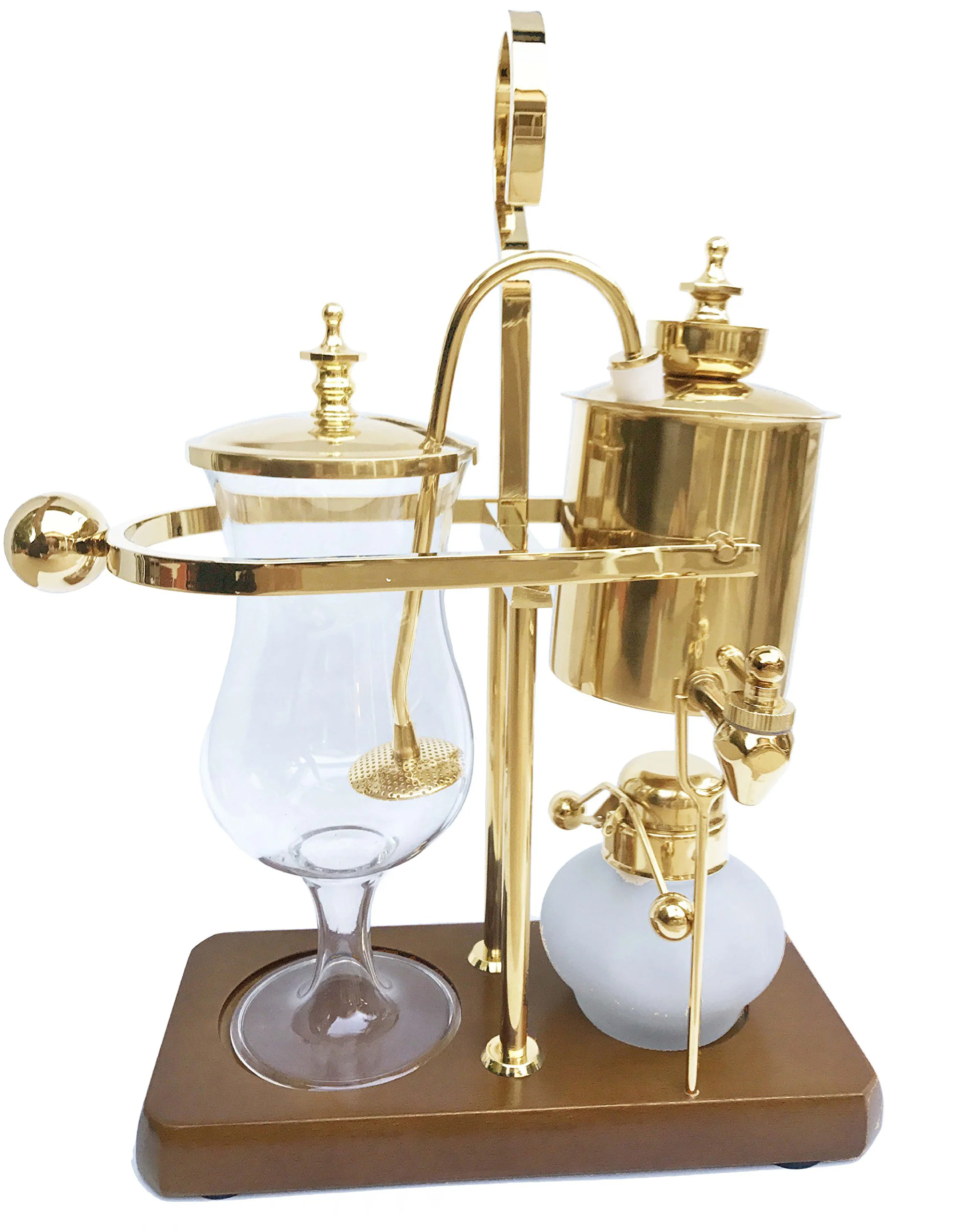 Vintage Belgian Belgium Luxury Royal Family Balance Syphon Siphon Coffee Maker Gold Color