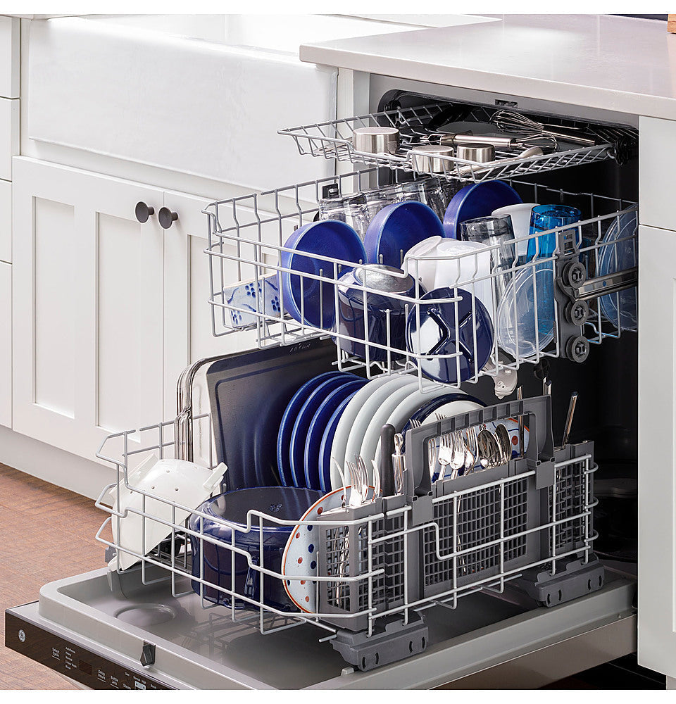 GE - Top Control Built-In Dishwasher with 3rd Rack, Dry Boost, 50 dBa - White