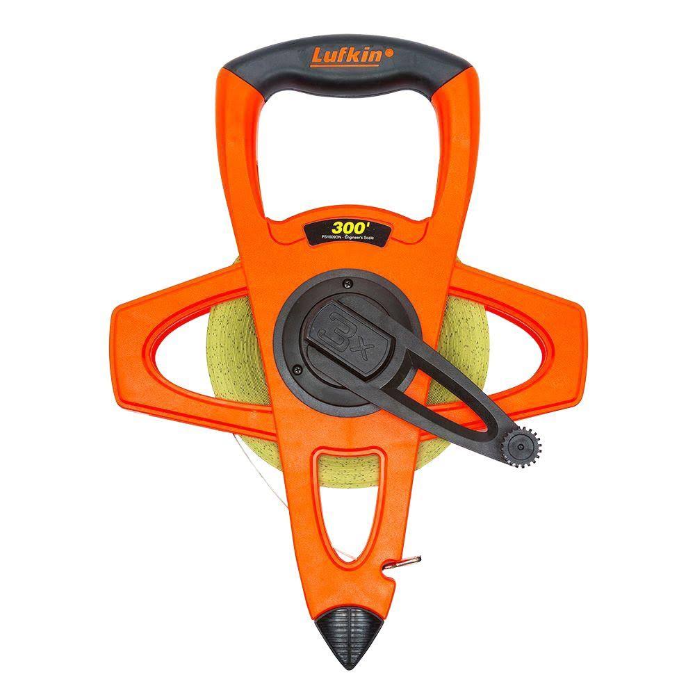 Lufkin PS1809DN - Tape Measure 1/2 Inx300 ft Orange/Black
