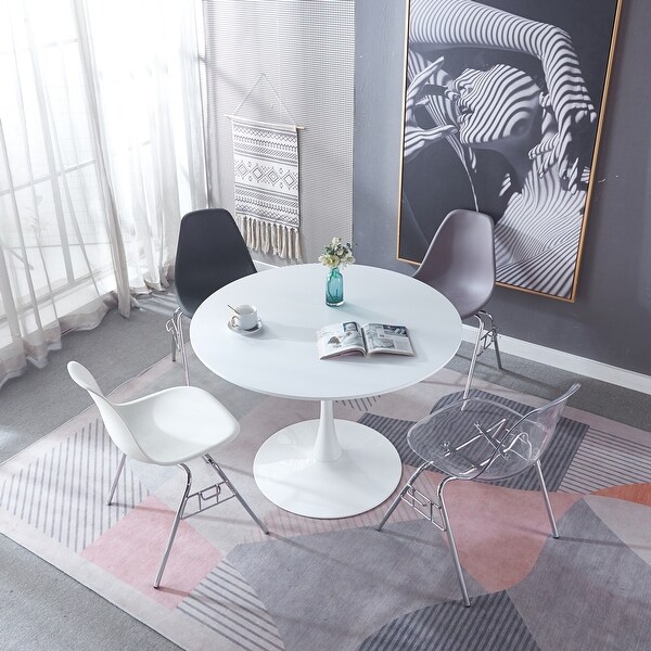 Midcentury Round Dining Table ,Kitchen Table,Easy to assemble and clean