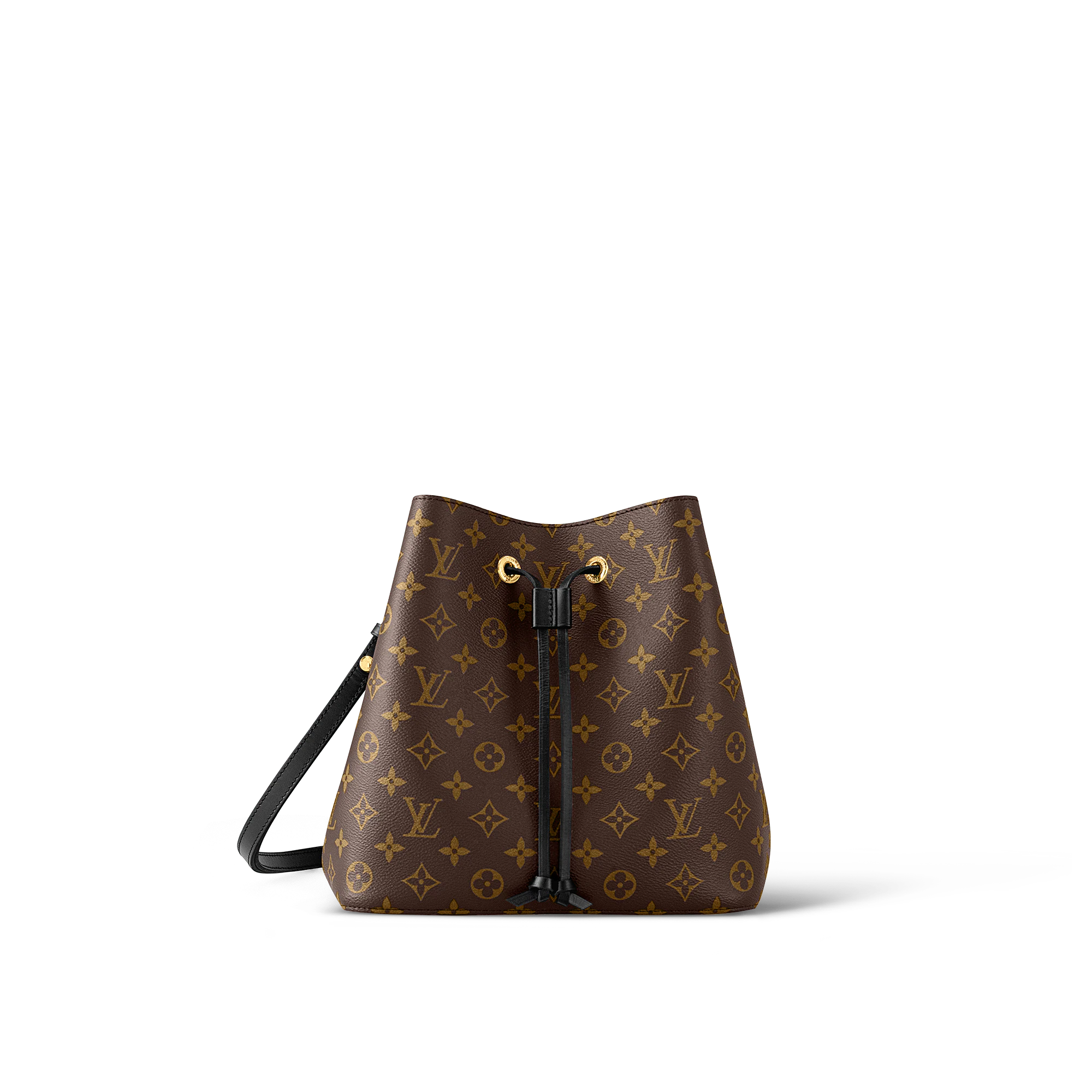 Louis Vuitton Luxury Monogram Canvas And Leather Handbag Neonoe Black M44020