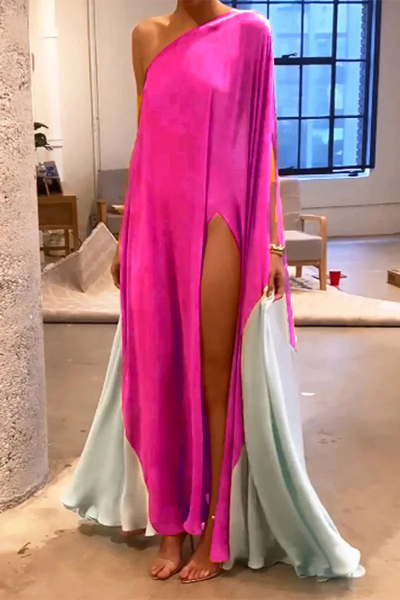 Asymmetrical Maxi Dress with SlitClistos