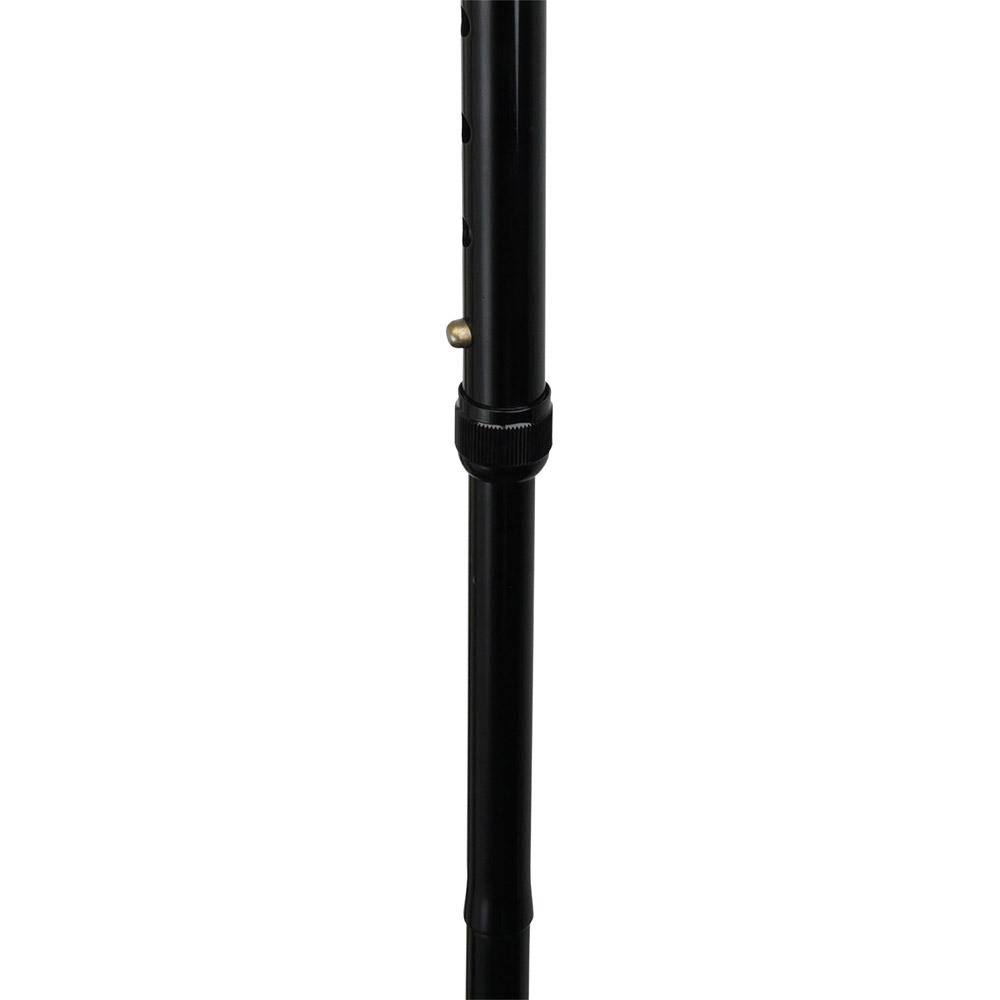 Chrome Plated Slim Line Fritz Walking Cane with Folding, Adjustable Black Aluminum Shaft
