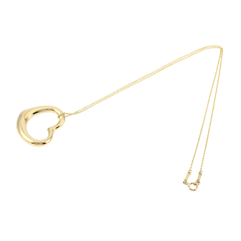 Tiffany & Co. Elsa Peretti Open Heart Necklace 18K Yellow Gold