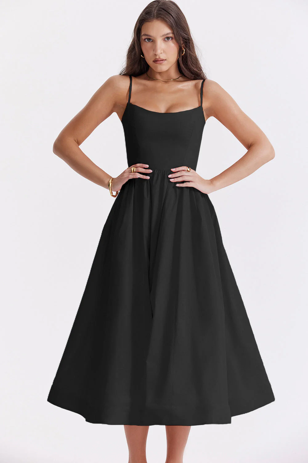 Backless Spaghetti Strap Maxi DressClistos