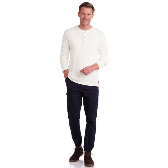 VanVaan Denim Herren Langarmshirt mit Struktur