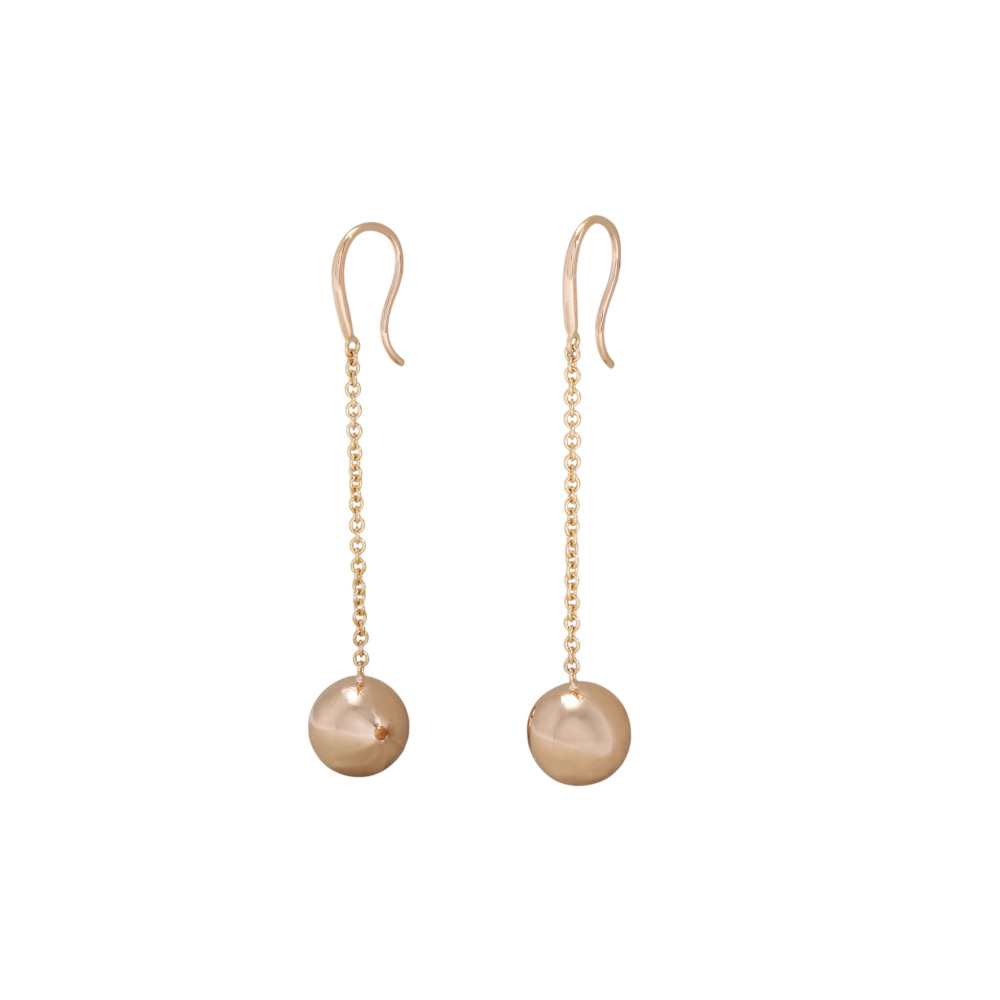 Tiffany & Co. Hardware Ball Earrings 18K Rose Gold