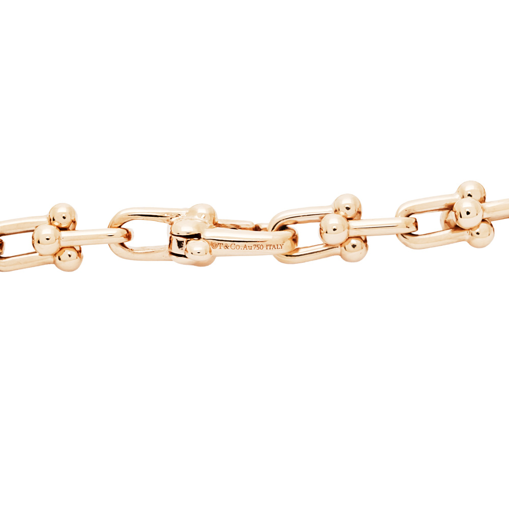 Tiffany & Co. Hardware Micro Link Bracelet 18K Rose Gold 60416990