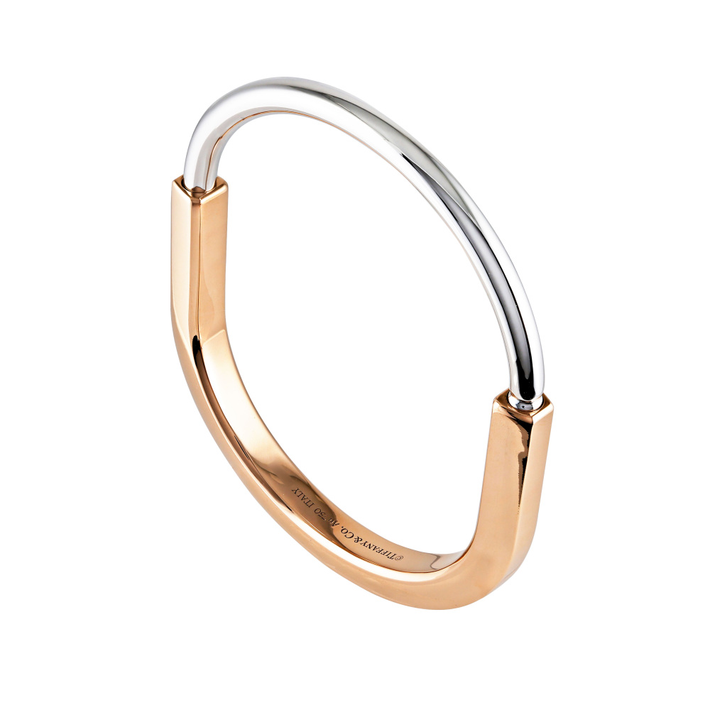 Tiffany & Co. Lock Bracelet 18K White Gold & 18K Rose Gold 73027381