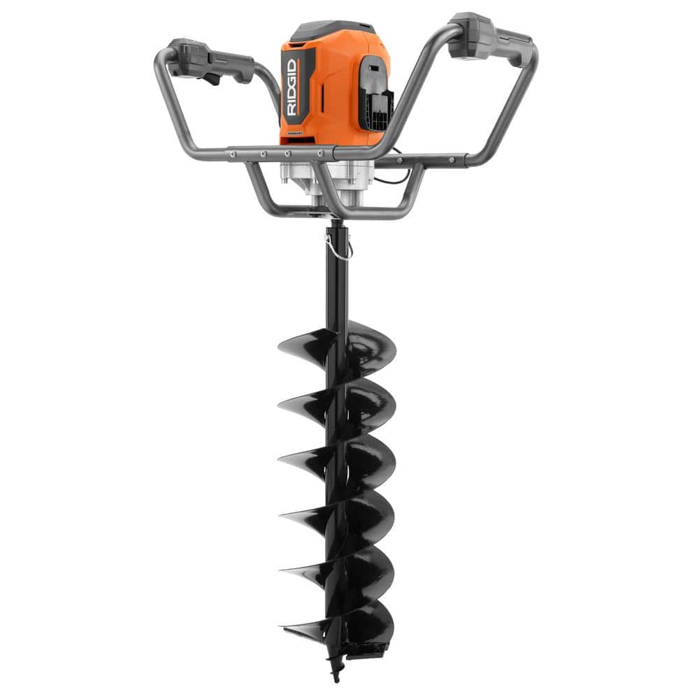 Ridgid 18-Volt Earth Auger with 8 in. Bit and (2) 4.0 Ah Batteries and Charger R01701K