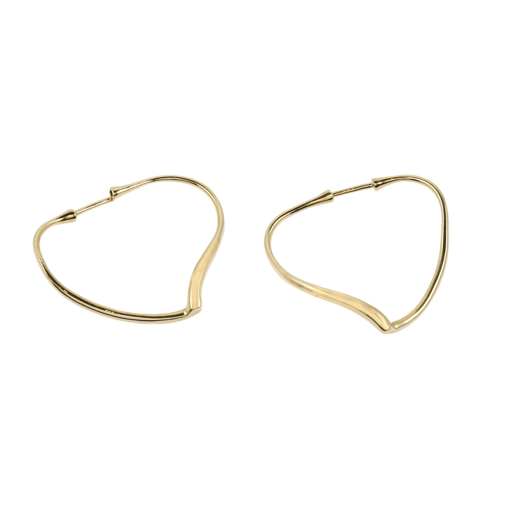 Tiffany & Co. Elsa Peretti Open Heart Hoop M Earrings 18K Yellow Gold 60018035