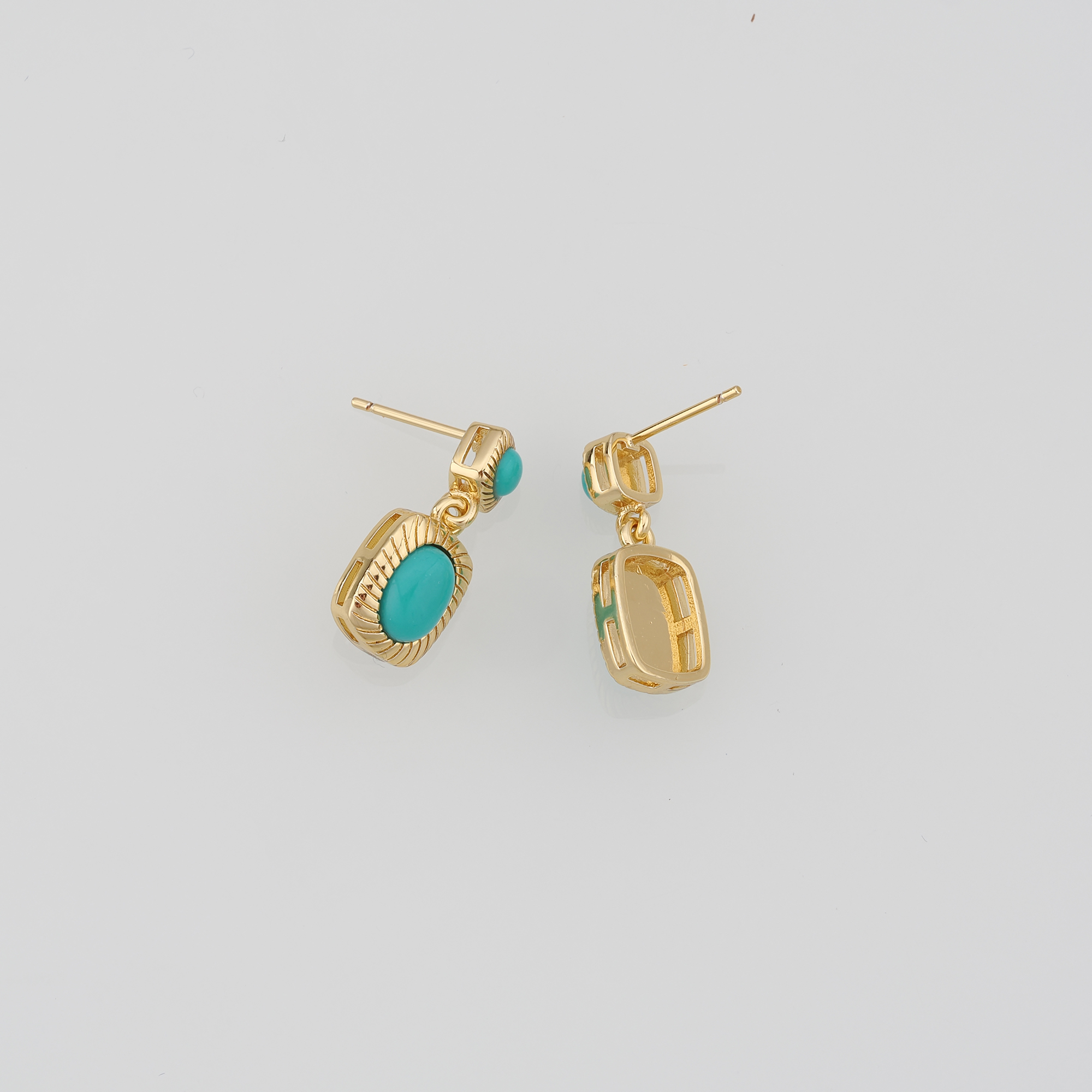 18K Gold Filled Rectangle Stud Earrings,CZ Micro Pave Rectangle Earrings,Dainty Earrings,Minimalist Earring,Gift for Wife