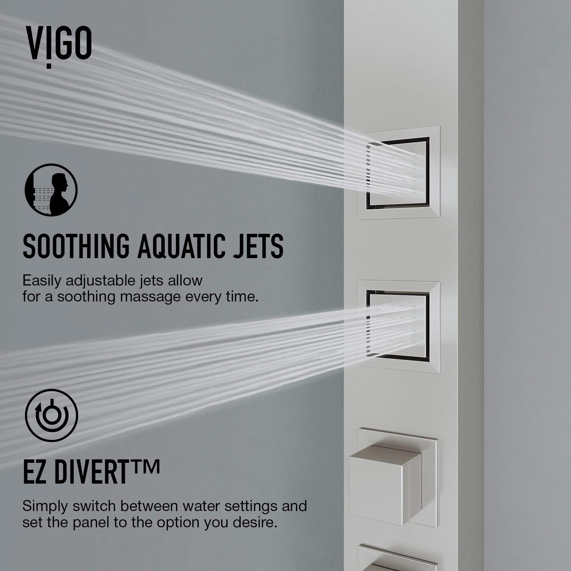 Vigo Vg08019 Bowery Thermostatic Shower Panel - Stainless Steel