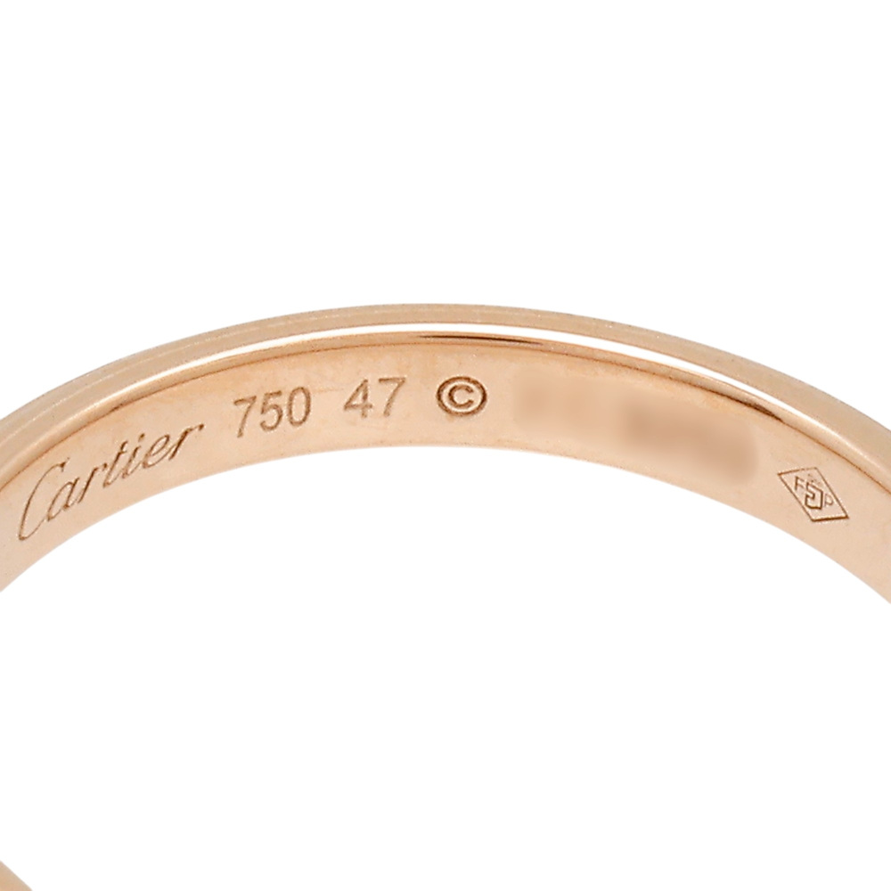 Cartier Damour (diamant Leger) Wedding Ring Pavé Setting 18K Rose Gold Diamond B4093500