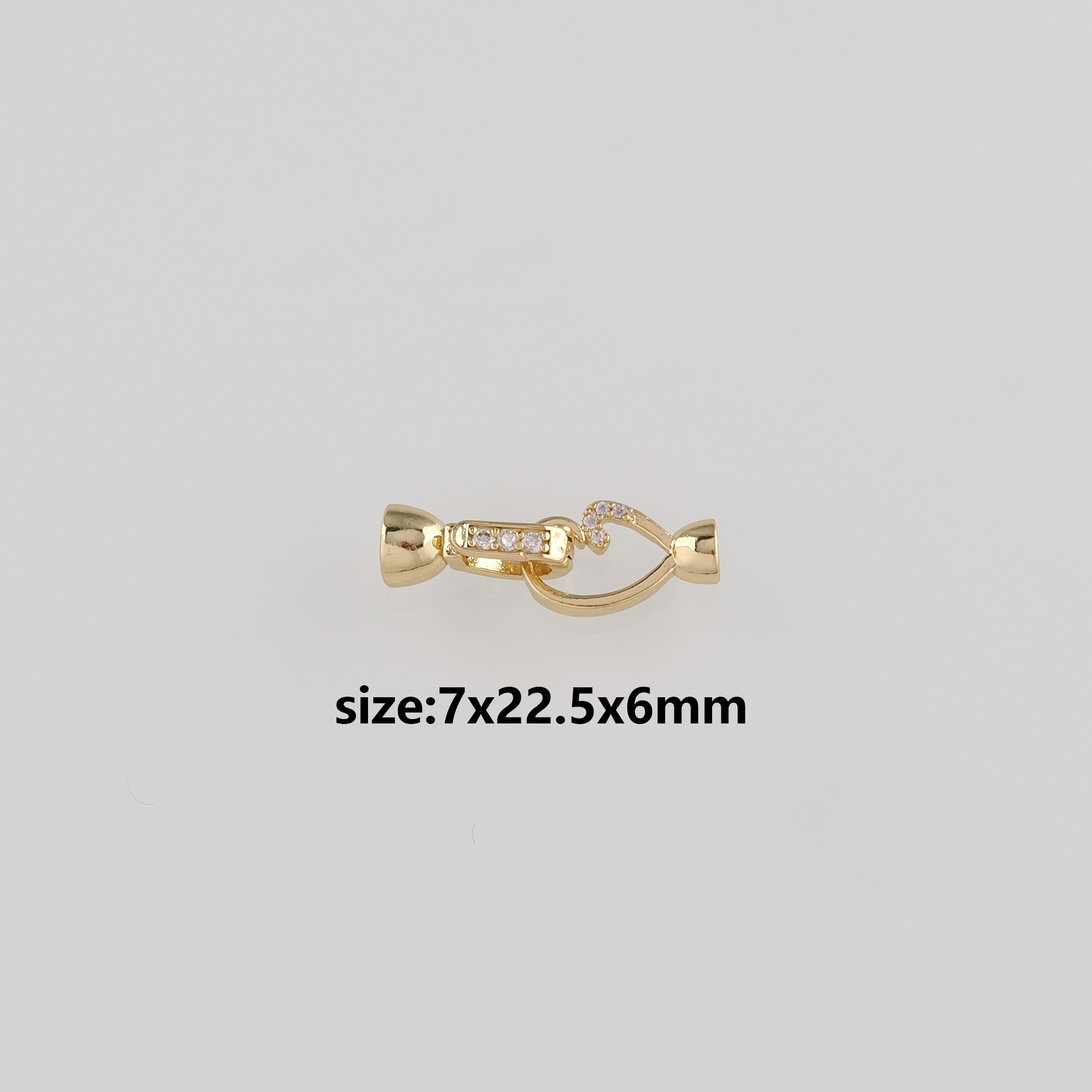 18K Gold Filled End Clasp,Hook Clasps,Connector End Cap Clasp for DIY Jewelry Necklace Bracelet