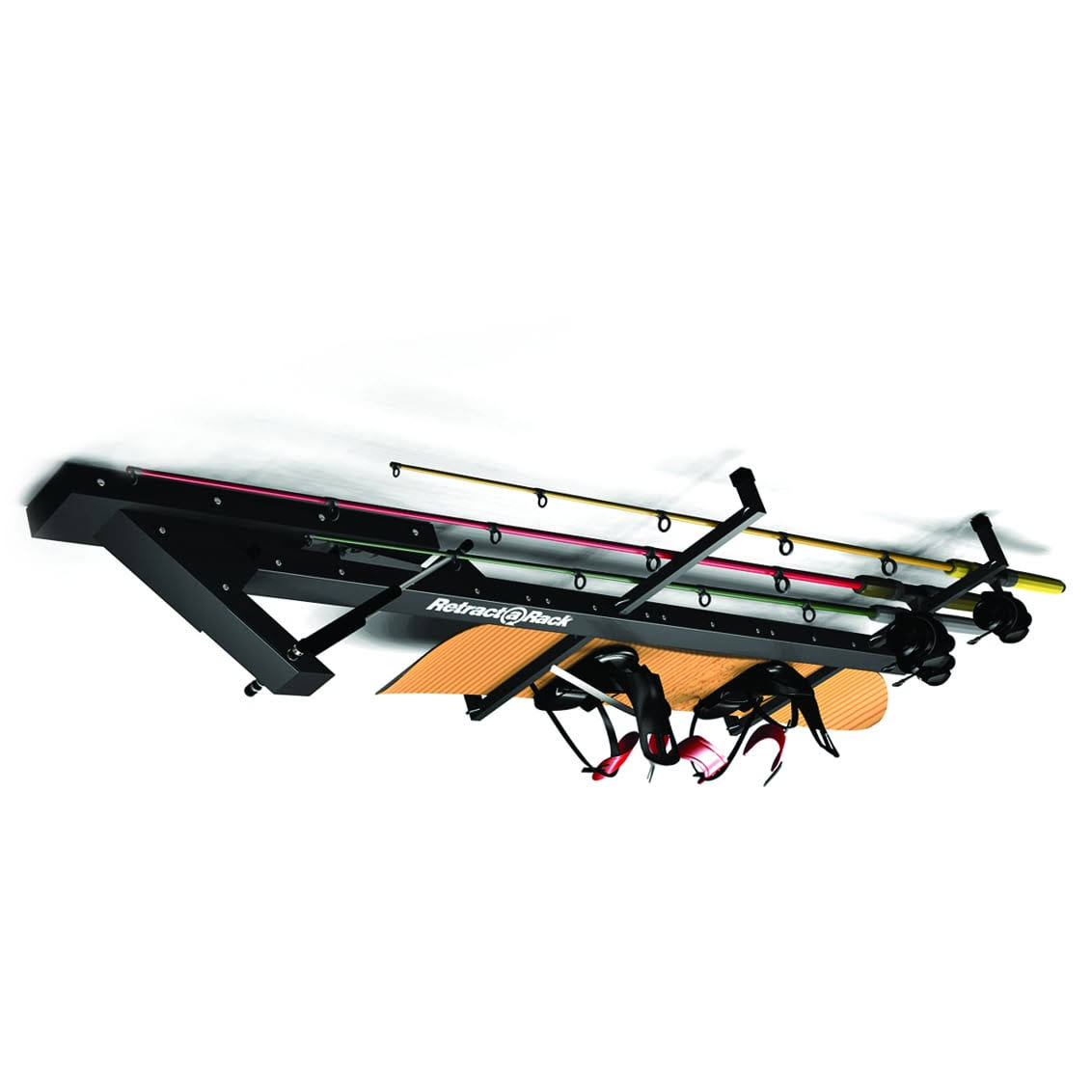 Retract-A-Rack Ceiling Mounted Storage Unit, Black