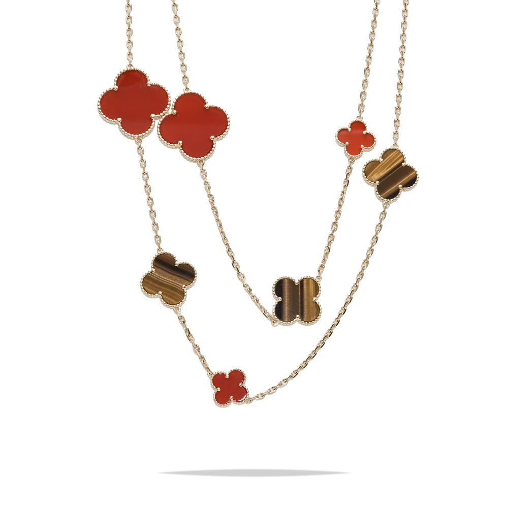Van Cleef & Arpels Magic Alhambra 16 Motifs Necklace 18K Yellow Gold VCARN5JO00