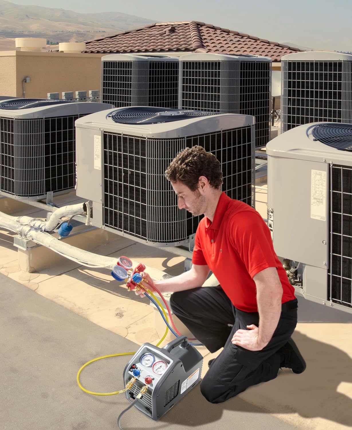 2026 (Portable Refrigerant Recovery Machine – 115V, 60Hz, for Both Liquid and Vapor Refrigerant, White-Robinair