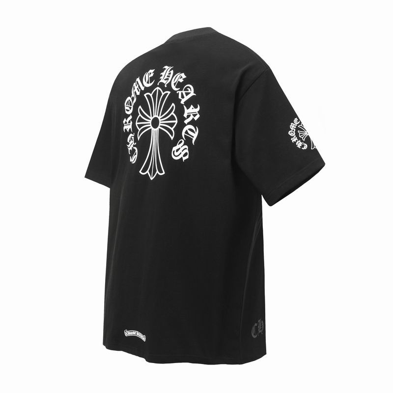 クロムハーツ 半袖Tシャツ コピー スクロールラベルChrome Hearts コピークルーネック コットン100%  S/M/L/XL