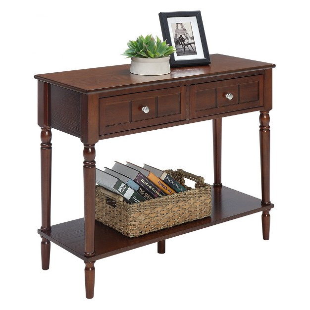 French Country 2 Drawer Hall Table With Shelf Breighton Home
