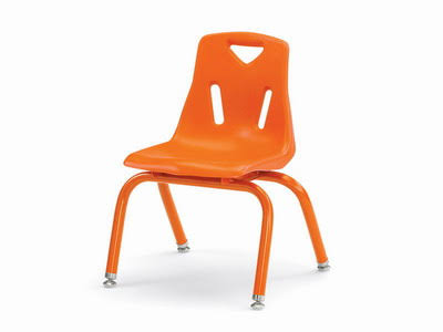 Berries Stacking Chairs with Powder-Coated Legs - 12x22 HT - Set of 6 - Yellow