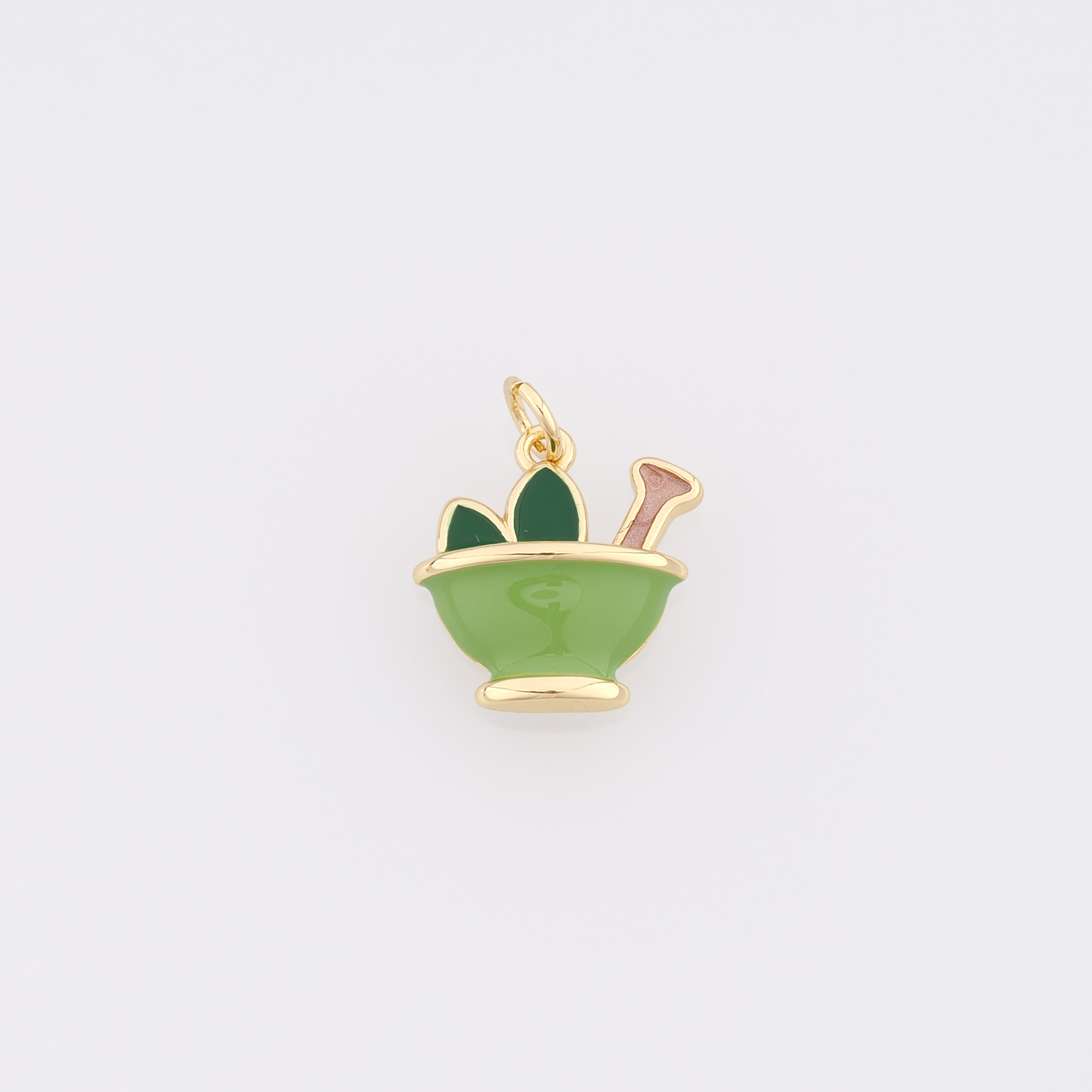 18K Gold Filled Drink Pendant,Enamel Drink Charm Earrings Necklace for DIY Jewelry Making Supply