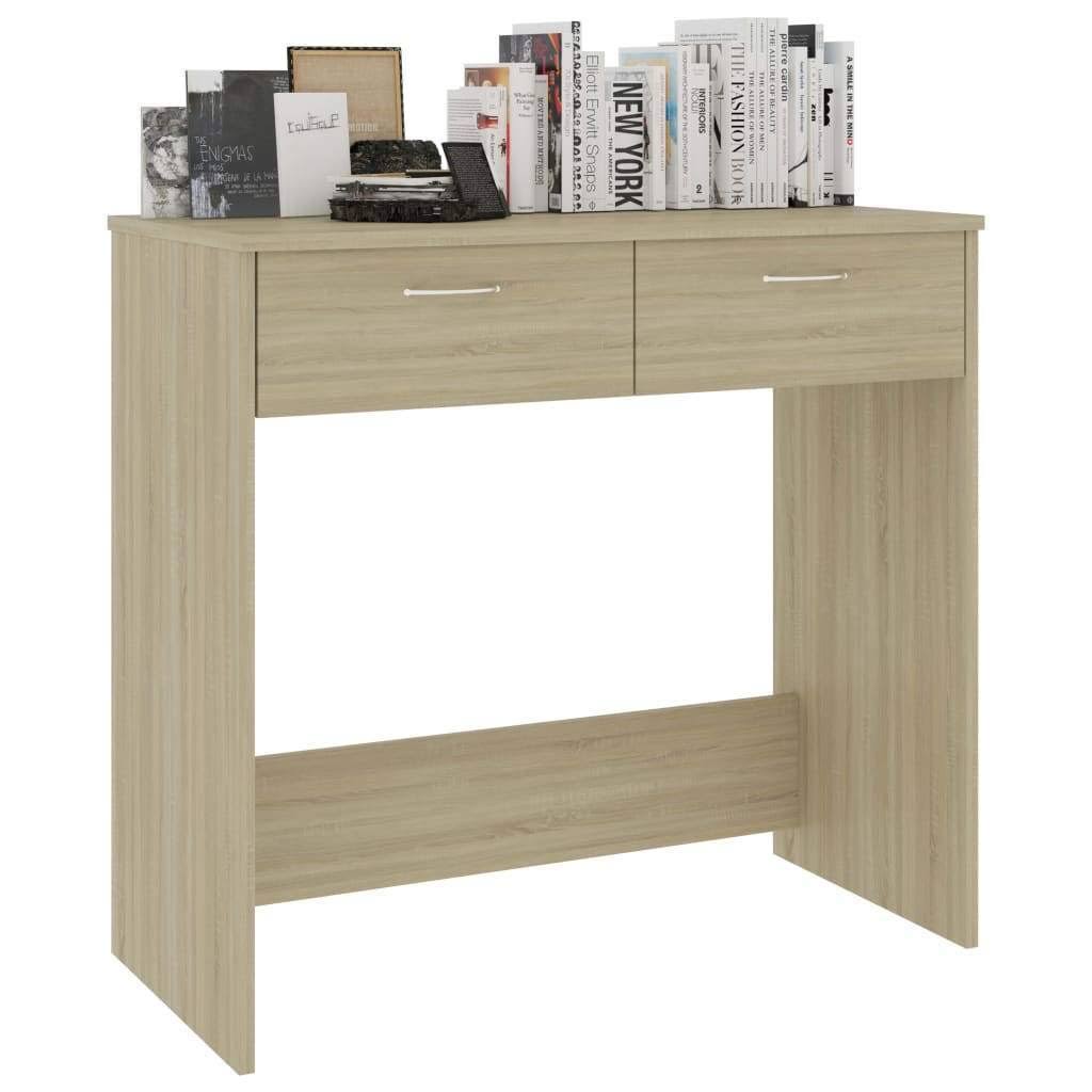 vidaXL Desk White 31.5x22x15.7x22x29.5x22 Chipboard