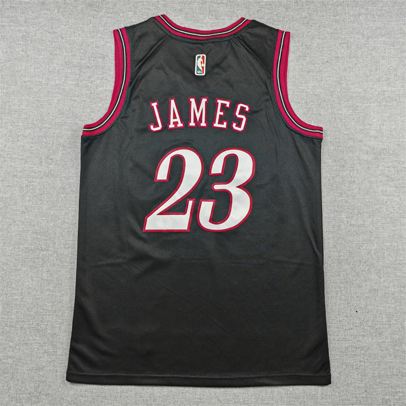Men's Philadelphia 76ers LeBron James #23 Black Swingman Jersey - Classic Edition