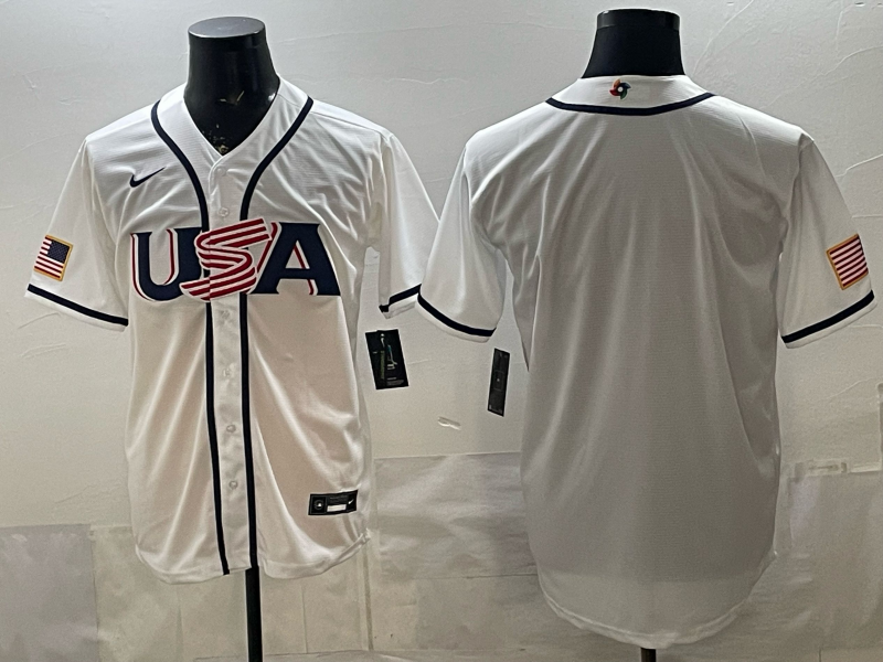 Men's USA Baseball White 2026 World Baseball Classic Stadium Jersey