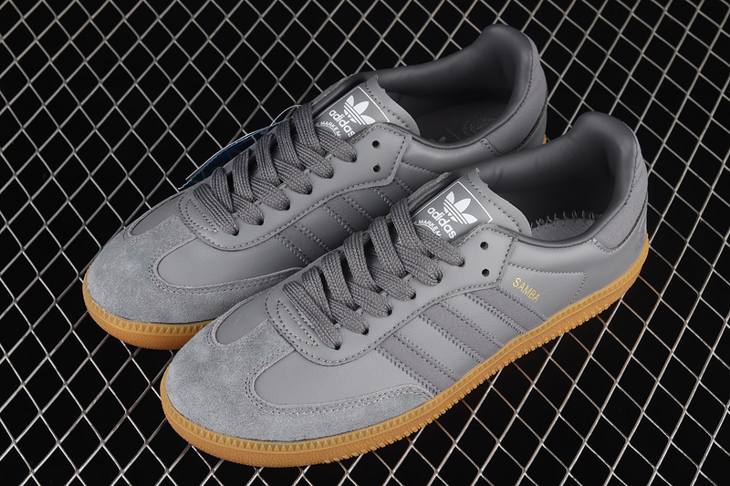 Adidas Samba Vegan Shoes Dark Grey/Brown/White FW2430