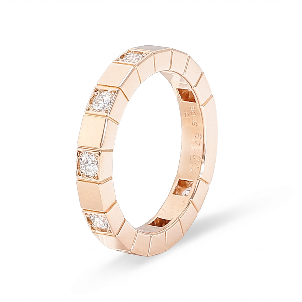 Cartier Laniere Ring 18K Rose Gold Diamond