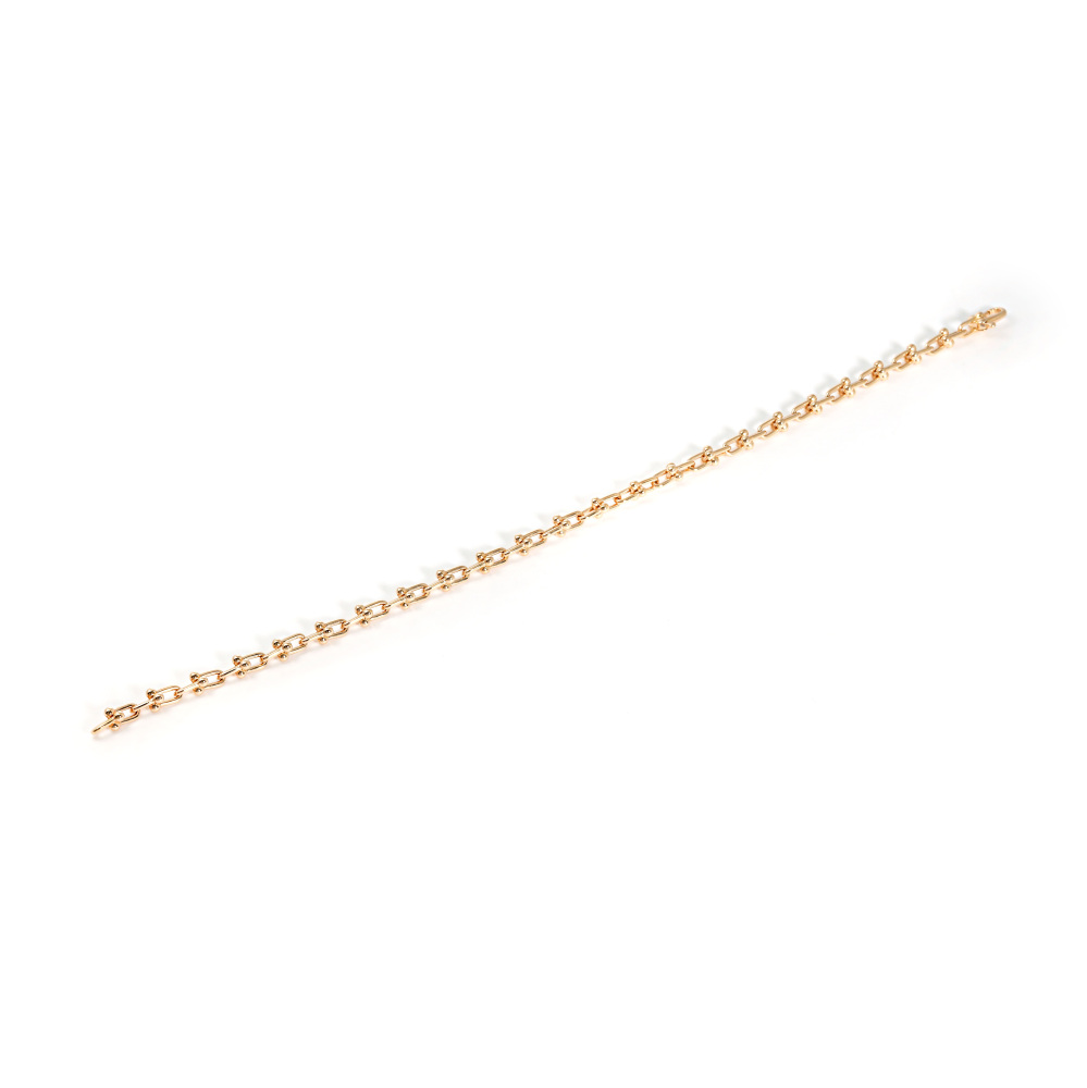 Tiffany & Co. Hardware Microlink Bracelet 18K Rose Gold 60423431