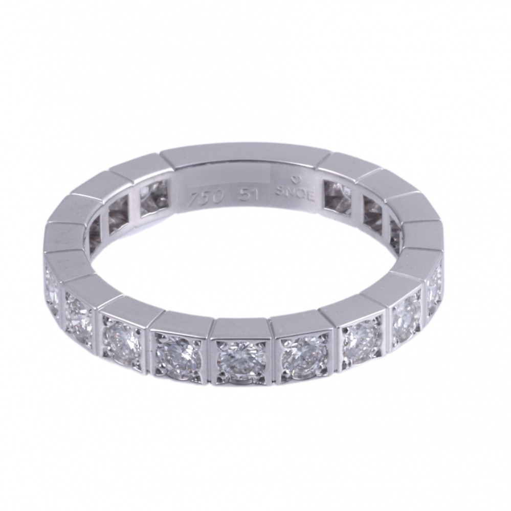 Cartier Laniere Ring 18K White Gold Diamond