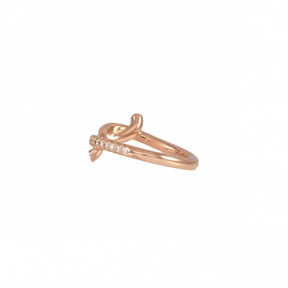 Cartier Entrerace Ring 18K Rose Gold Diamond B4094949