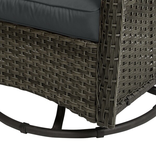 Patio Rattan Chairs Swivel Rocker