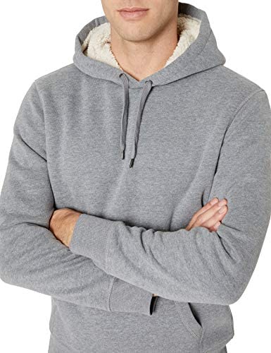 Men's Sherpa-Lined Pullover Hoodie Sweatshirt