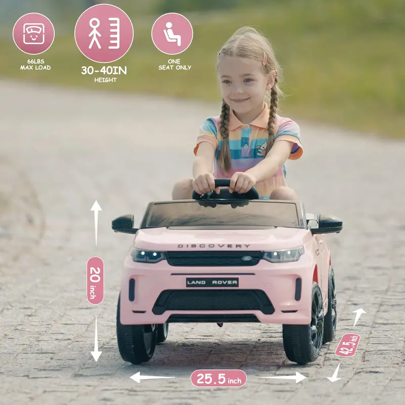 TEOAYEAH Licensed Land Rover Kids’ Electric Ride-On Car – Lithium-Ion Battery, Built-in Music, Parental Remote Control