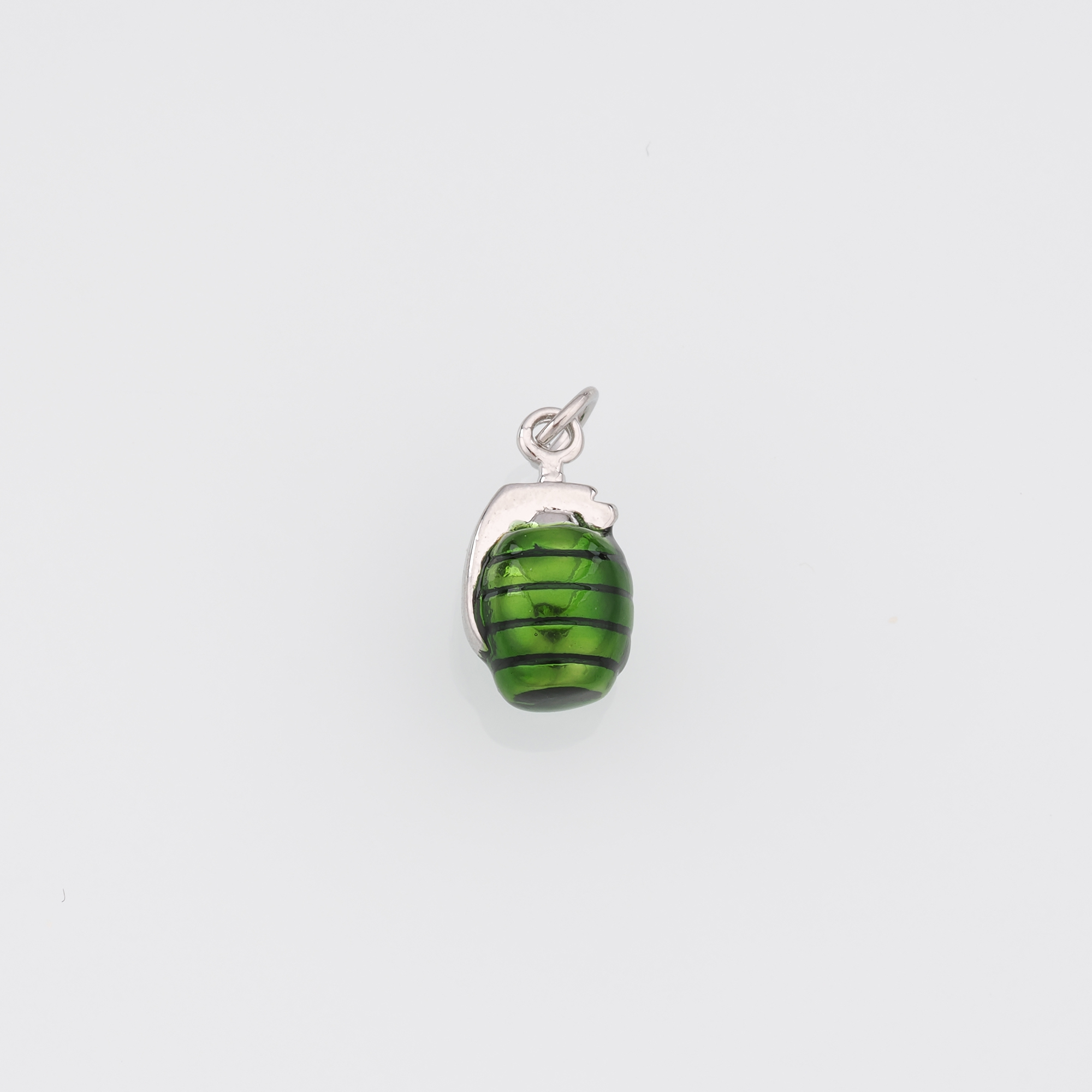 18K Gold Filled Grenade Pendant,Enamel Grenade Charm Earrings Necklace for DIY Jewelry Making Supply