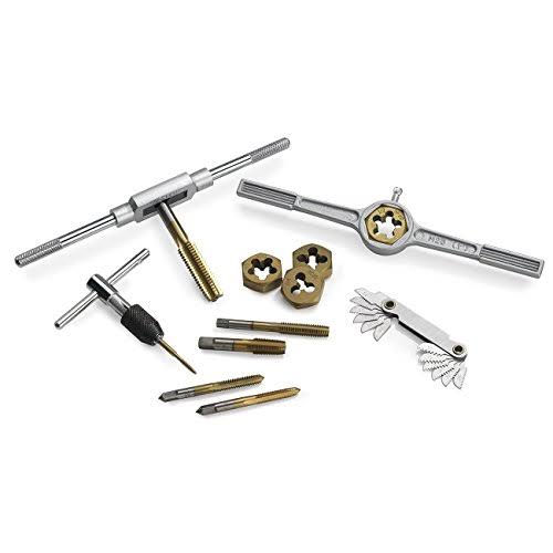 Ju0026R Quality Tools 40-Piece Titanium Coated Tap u0026 Hexagon Die Set - Metric
