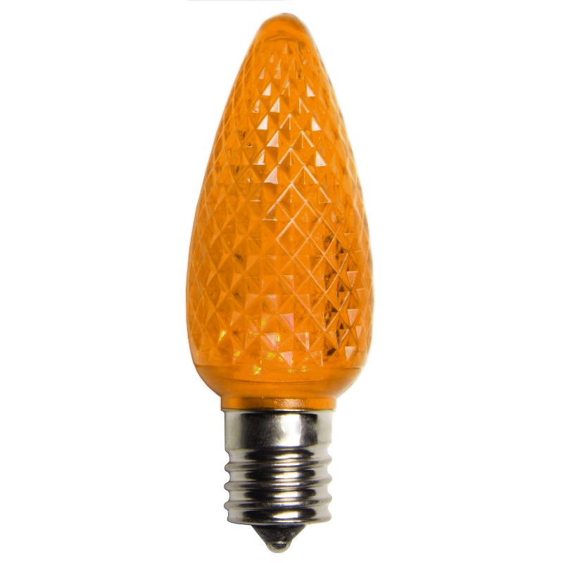 Northlight LED Faceted C9 Christmas Replacement Bulbs - Orange - Pack of 4
