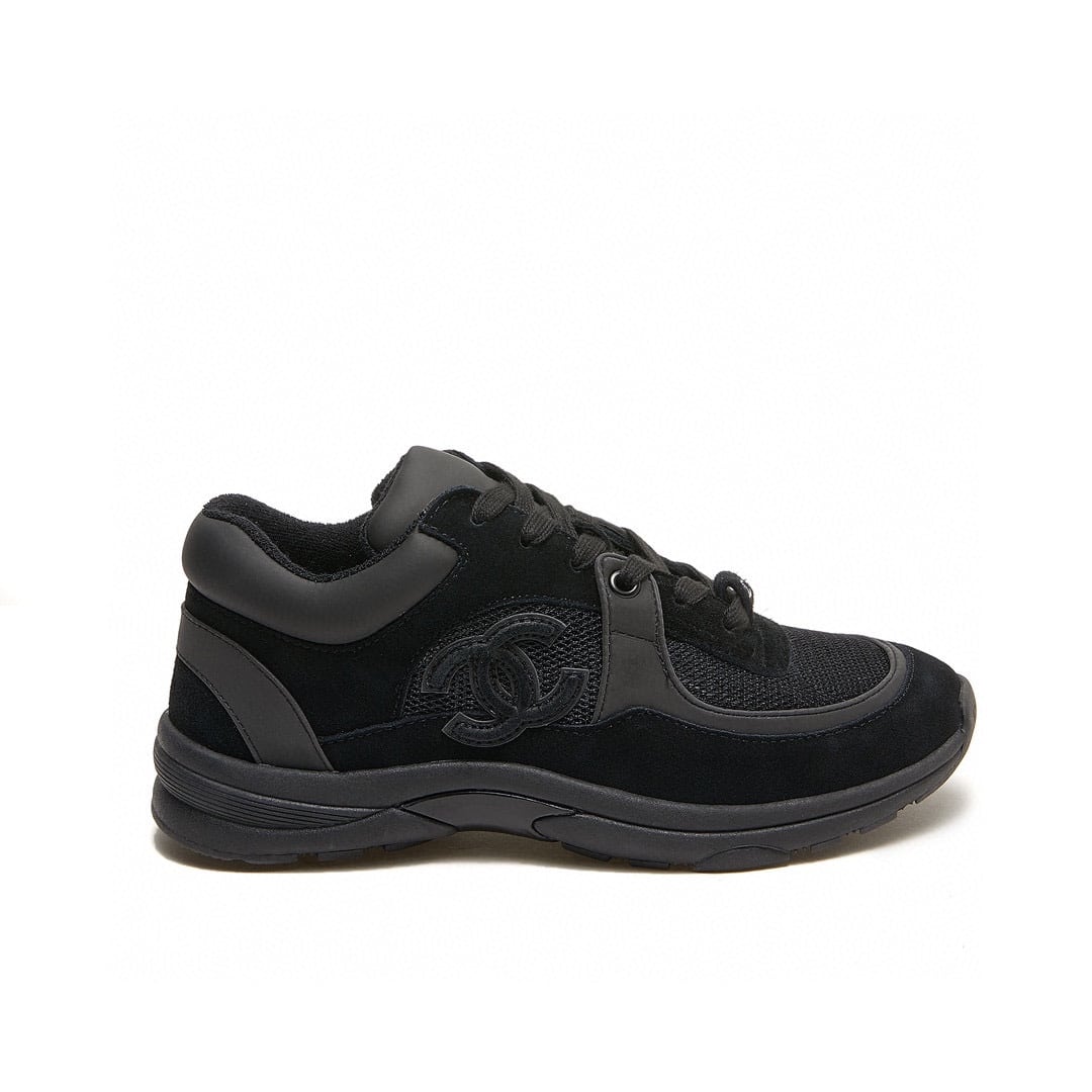Chanel Cc Logo Sneaker Black G34361 Y53536 94305