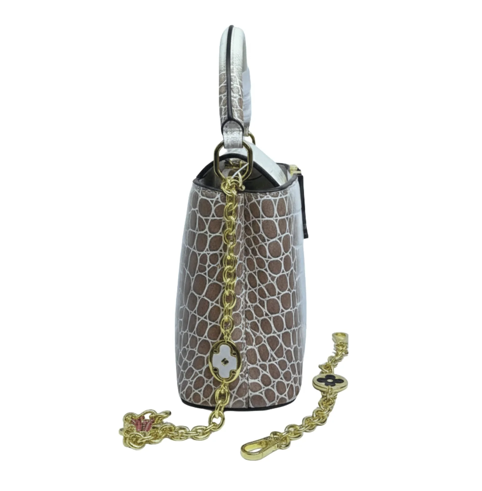 Louis Vuitton Bag | Capucines Mini Bag White Brown Crocodilian Leather
