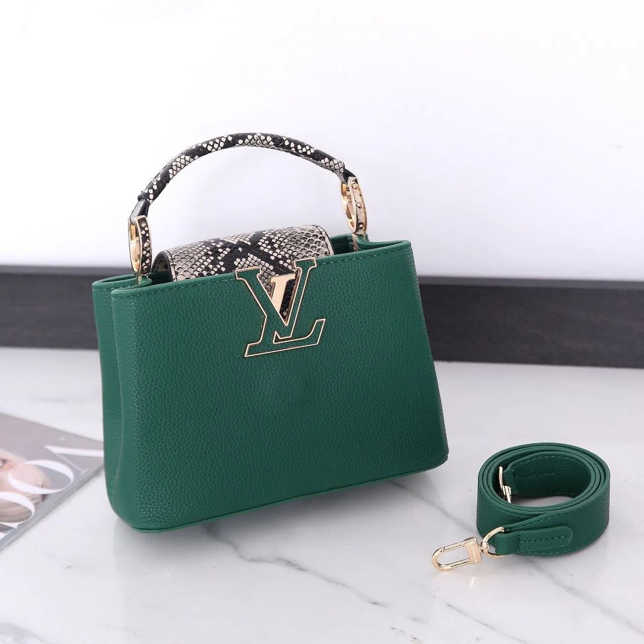 Louis Vuitton Bag | Ćapucines Green Python