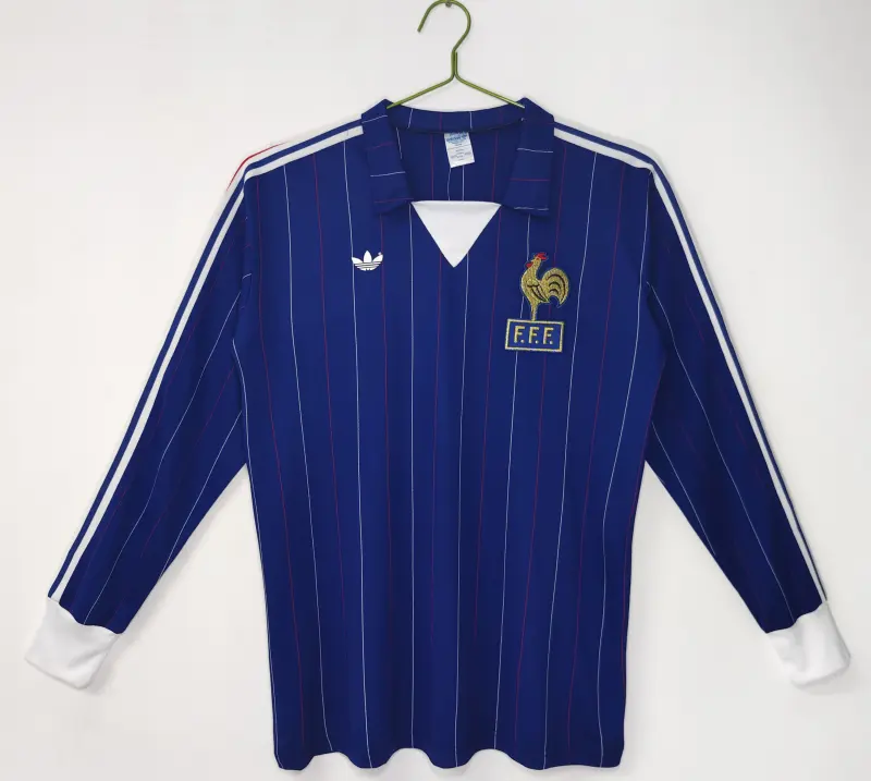 Retro 80/82 France Home long sleeves Jersey Size: S-XXL