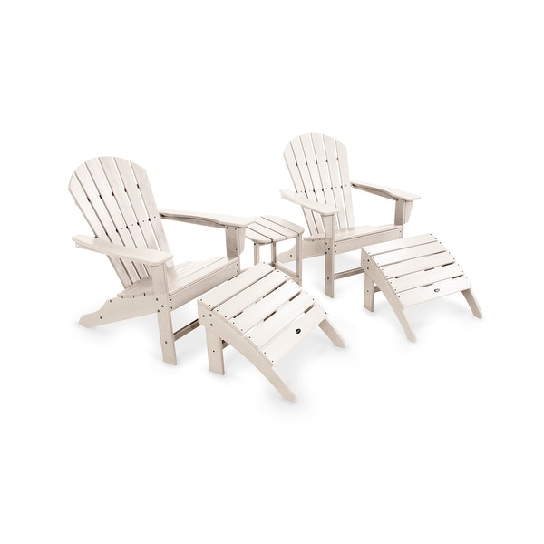 POLYWOOD South Beach Adirondack Chair 5Piece Set,White