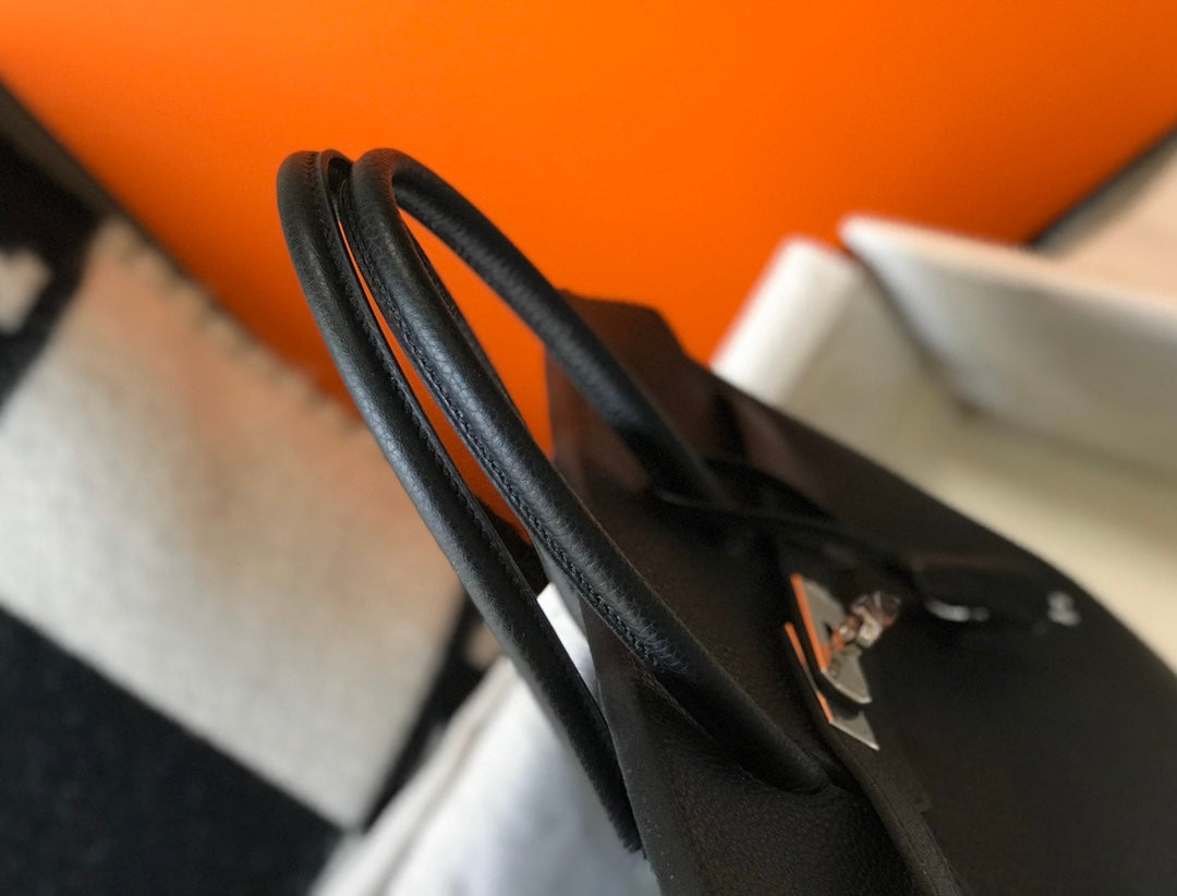 Hermes Birkin 35Cm Black Togo Leather Silver Hardware