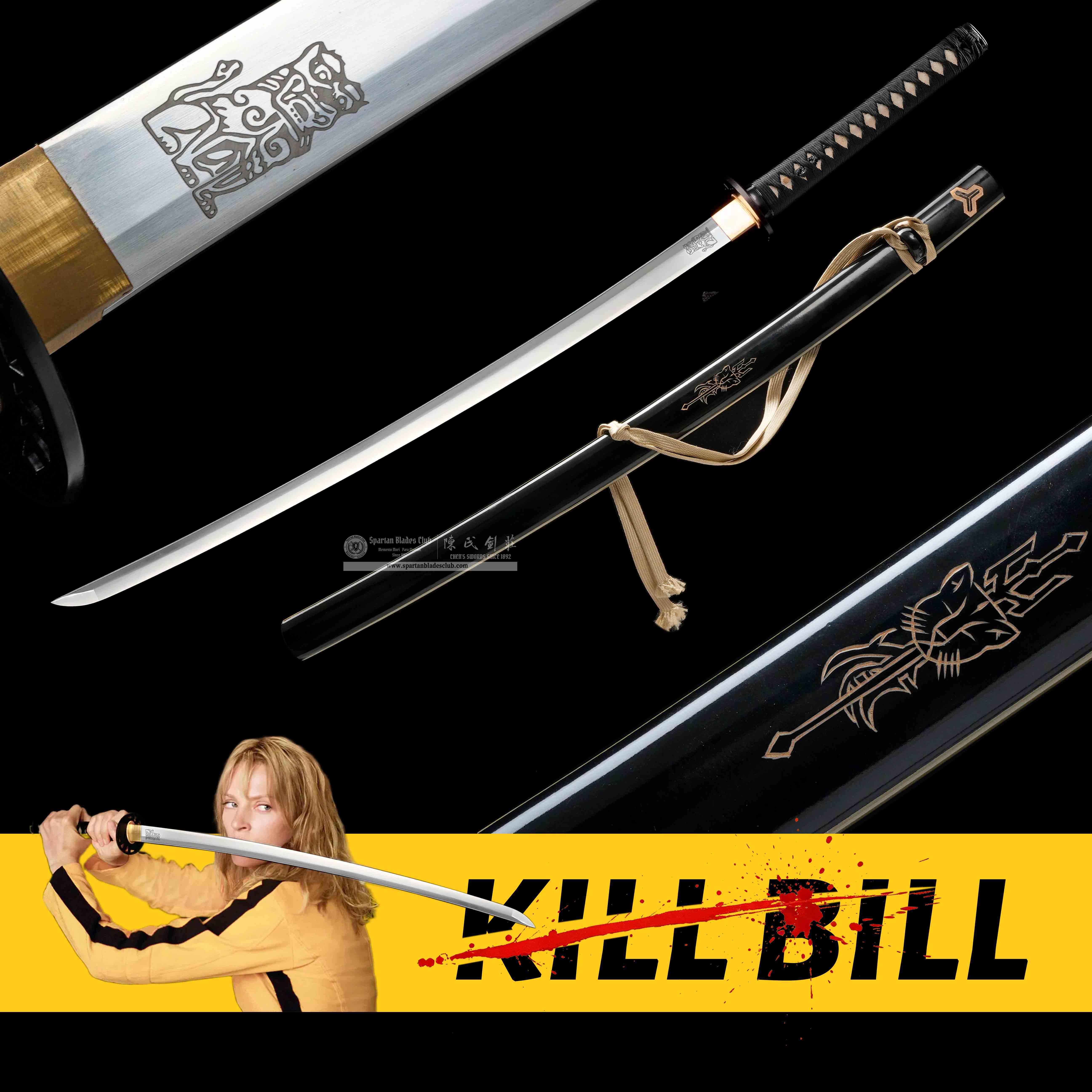 TK44 Kill Bill | Hattori Hanzo | Beatrix Kiddo's Iconic Katana - Best Replica | Spring Steel | Fully Functional | Super Sharp | High Performance | Battle-ready | S.B.C - Spartan Blades Club - 陳氏劍莊1892