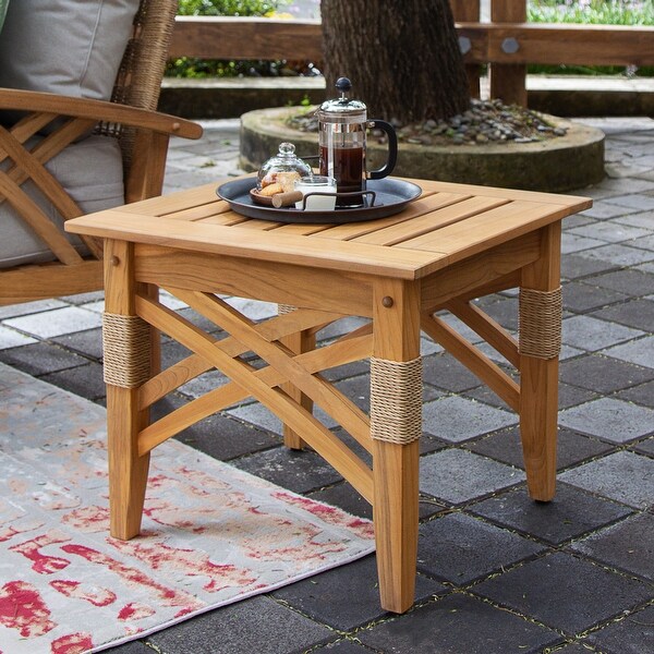Cambridge Casual Carmel Teak Patio Side Table