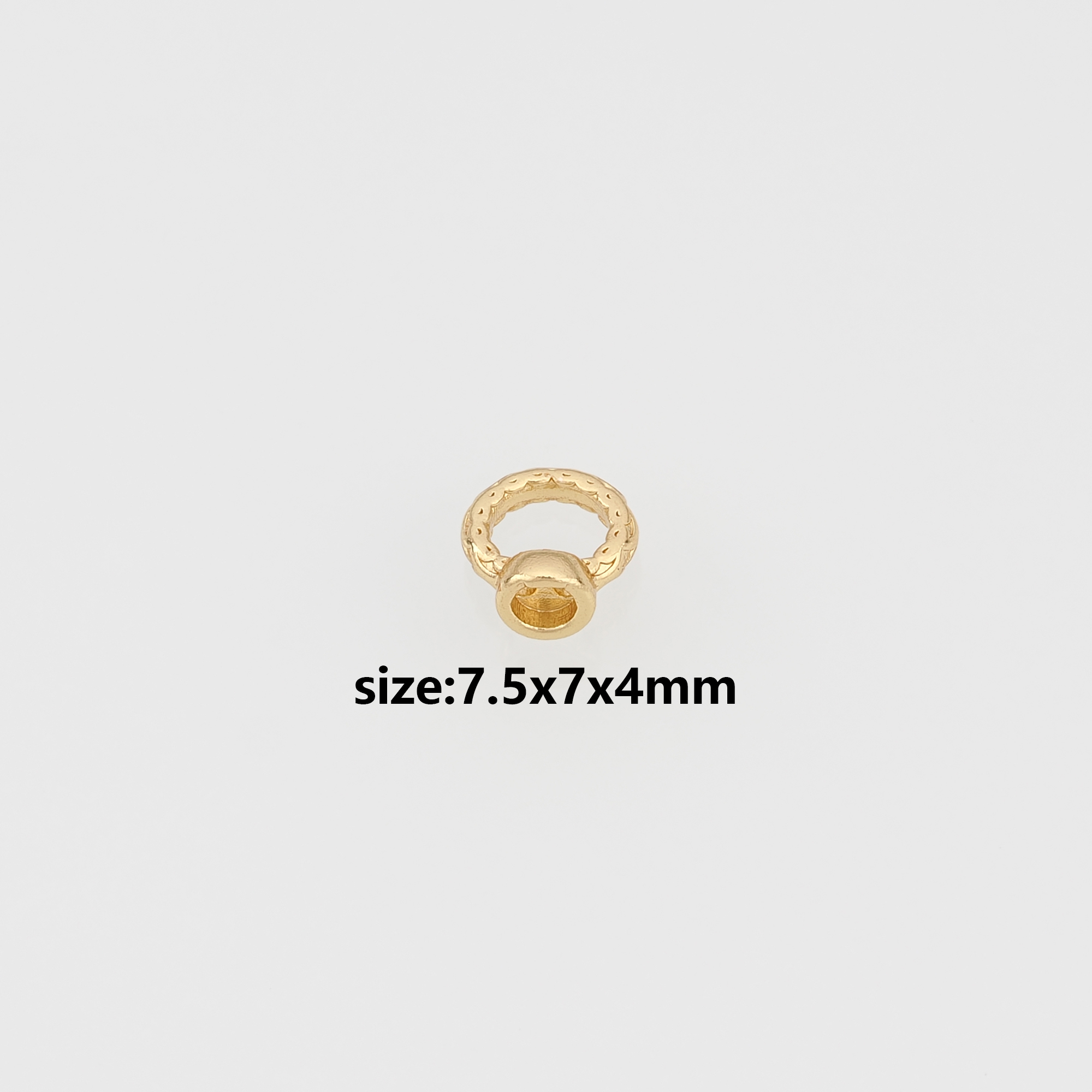 10Pcs 18K Gold Filled Round Bead Caps,Bead Caps for Bracelet Jewelry Necklace Making Supply